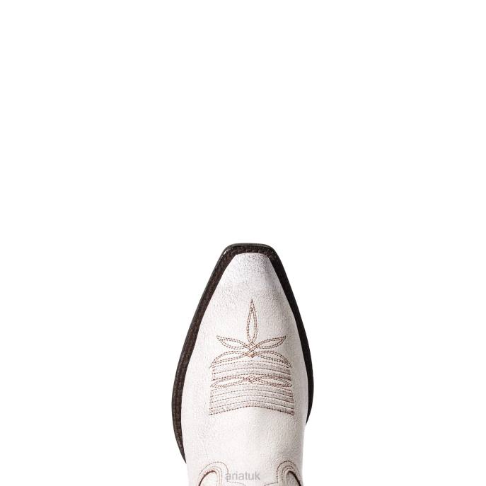 Ariat Goldie Western Boot Women D0X62082 Distressed White Footwear