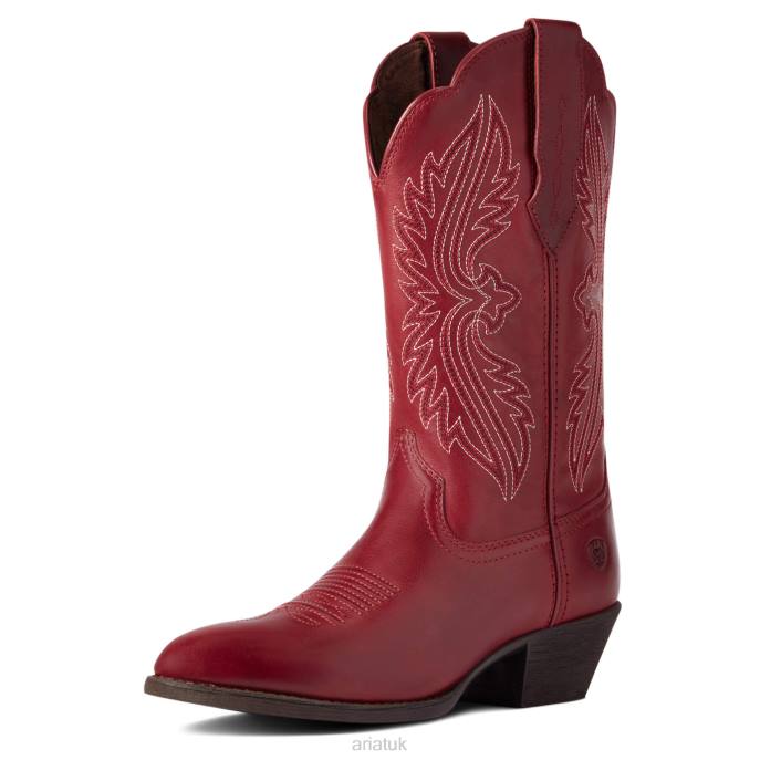Ariat Heritage R Toe StretchFit Western Boot Women D0X62093 Rosy Red Footwear