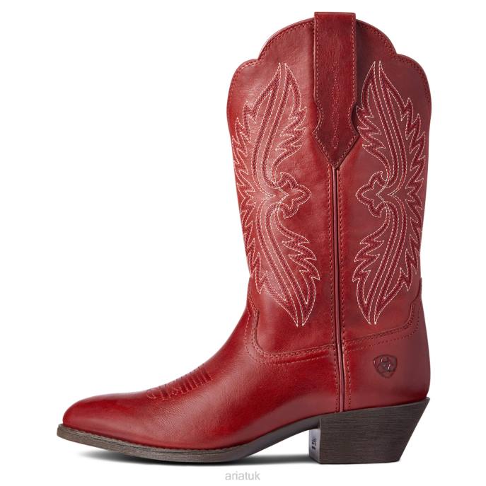 Ariat Heritage R Toe StretchFit Western Boot Women D0X62093 Rosy Red Footwear