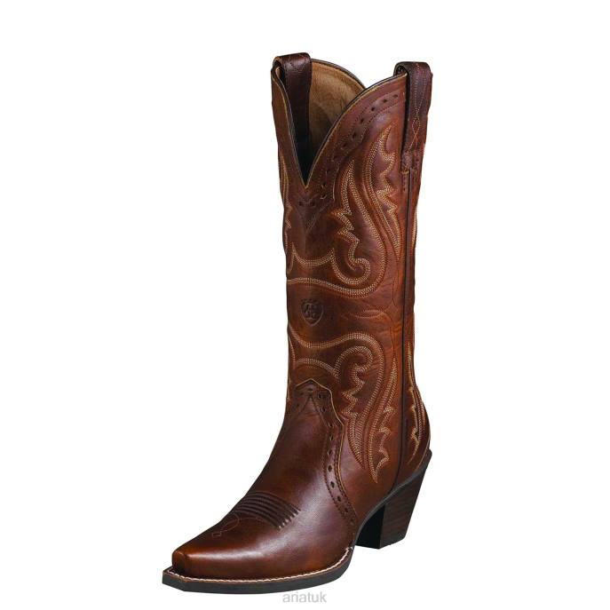 Ariat Heritage Western X Toe Western Boot Women D0X62095 Vintage Carmel Footwear