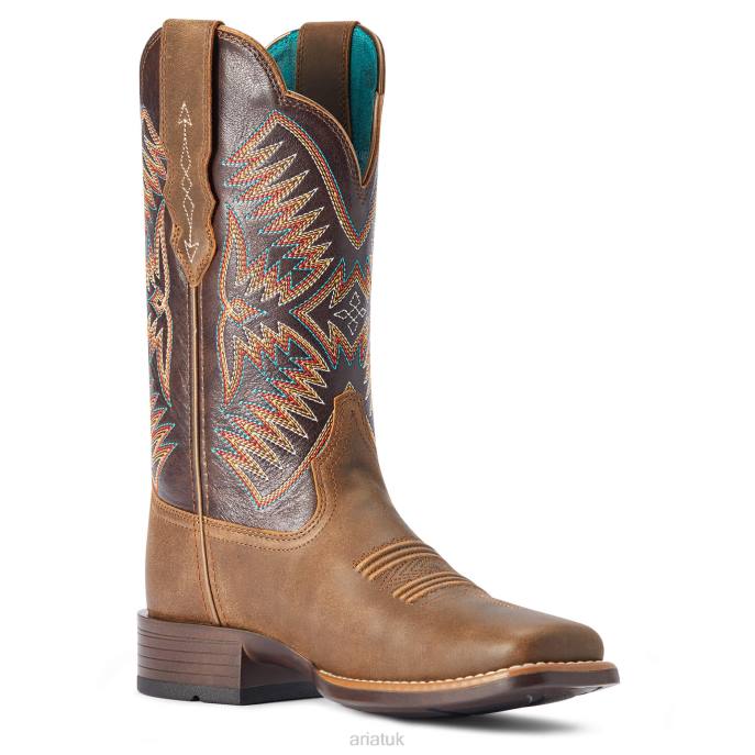 Ariat Odessa StretchFit Western Boot Women D0X62174 Fateful Brown Footwear