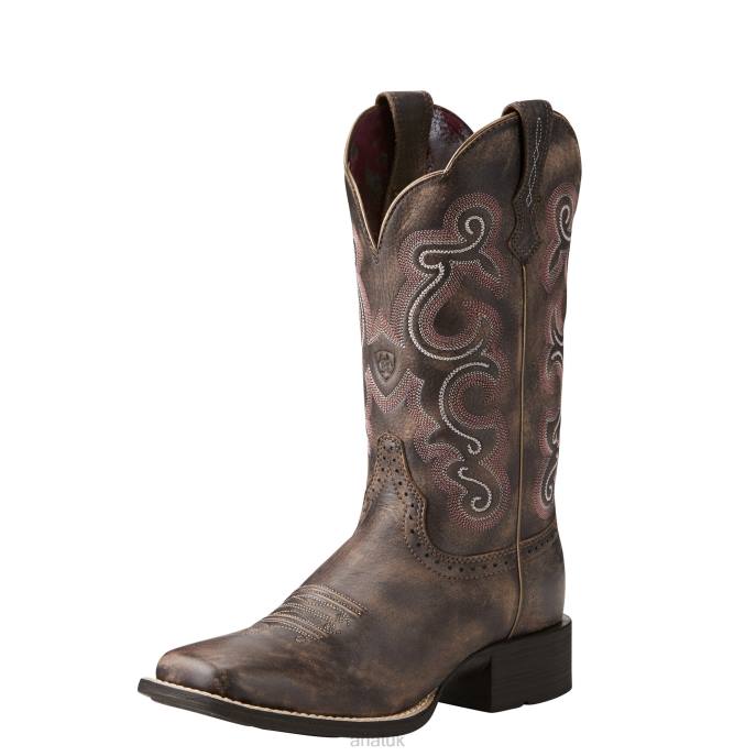 Ariat Quickdraw Western Boot Women D0X62105 Tack Room Chocolate Footwear