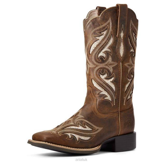 Ariat Round Up Bliss Western Boot Women D0X62092 Sassy Brown Footwear