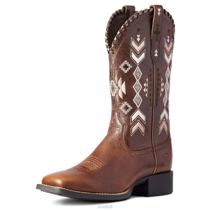 Ariat Round Up Skyler Western Boot Women D0X62071 Canyon Tan Footwear