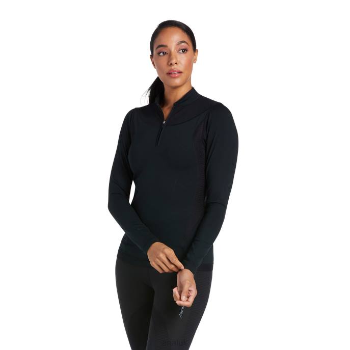 Ariat Ascent 1/4 Zip Baselayer Women D0X63214 Black Tops