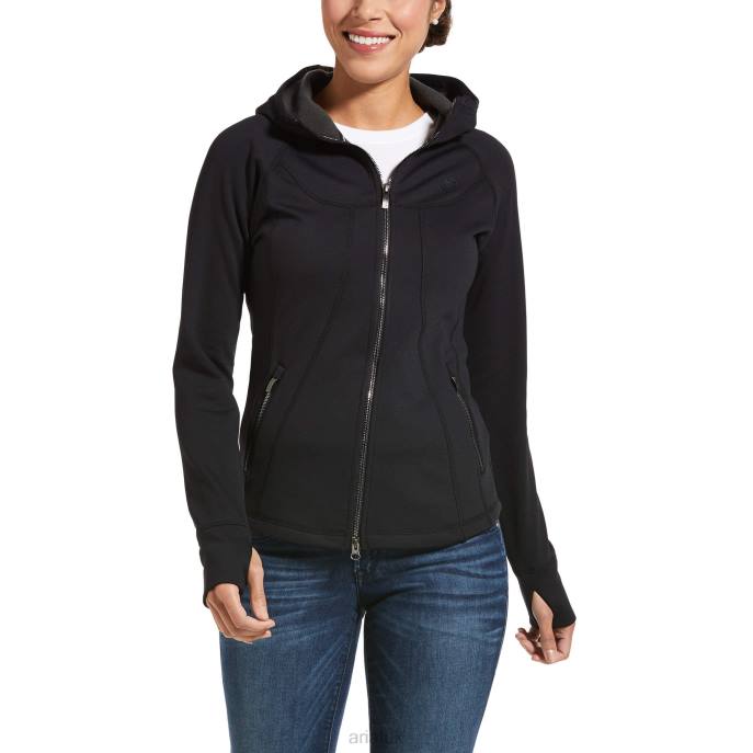 Ariat Attain Full Zip Hoodie Women D0X63456 Black Tops