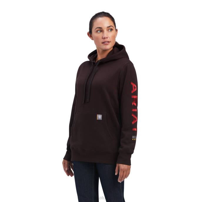 Ariat Rebar Graphic Hoodie Women D0X63421 Mole/Baked Apple Tops