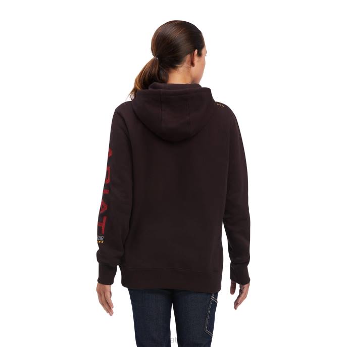 Ariat Rebar Graphic Hoodie Women D0X63421 Mole/Baked Apple Tops