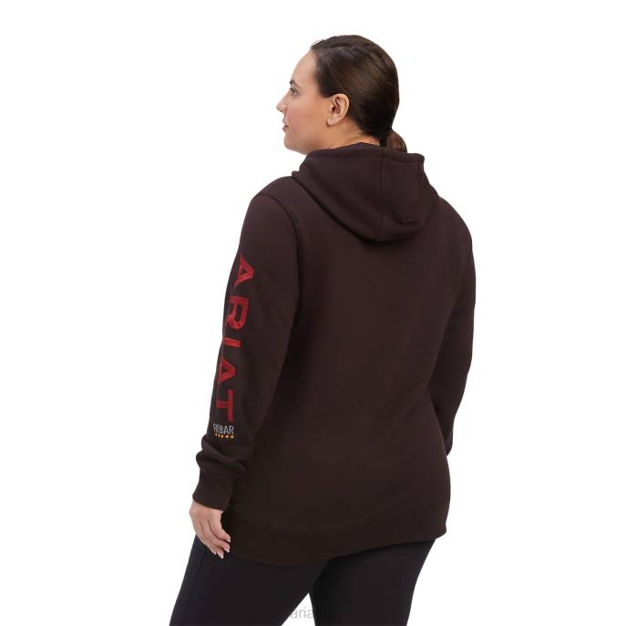 Ariat Rebar Graphic Hoodie Women D0X63421 Mole/Baked Apple Tops