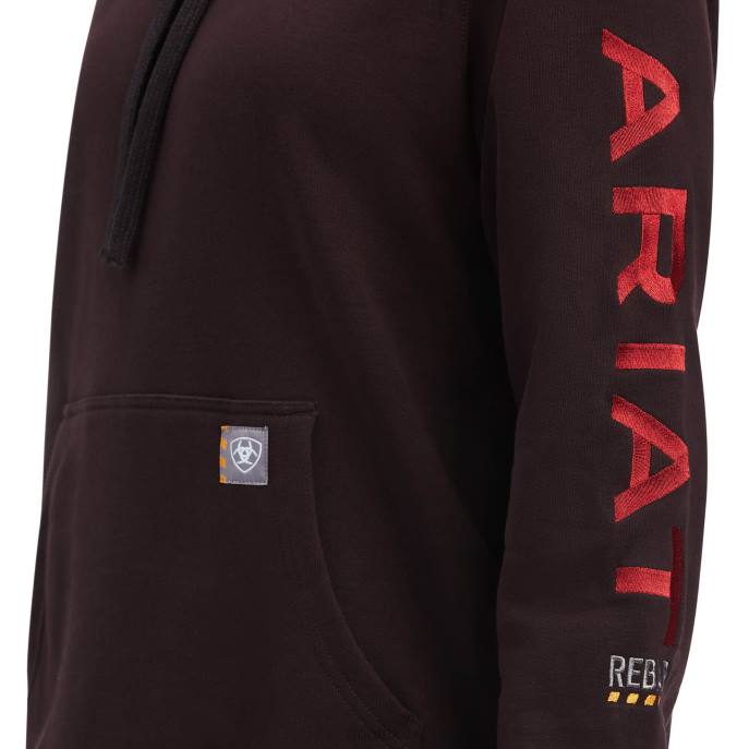 Ariat Rebar Graphic Hoodie Women D0X63421 Mole/Baked Apple Tops