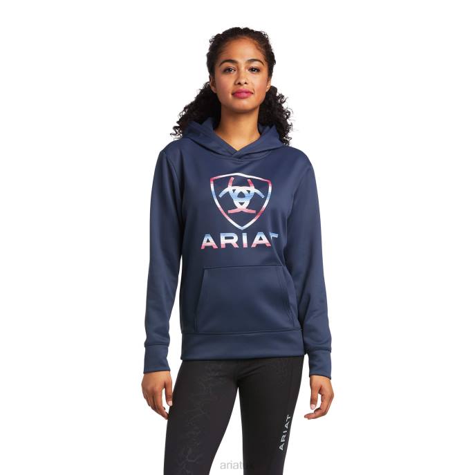 Ariat TEK Hoodie Women D0X63437 Blue Nights Tops