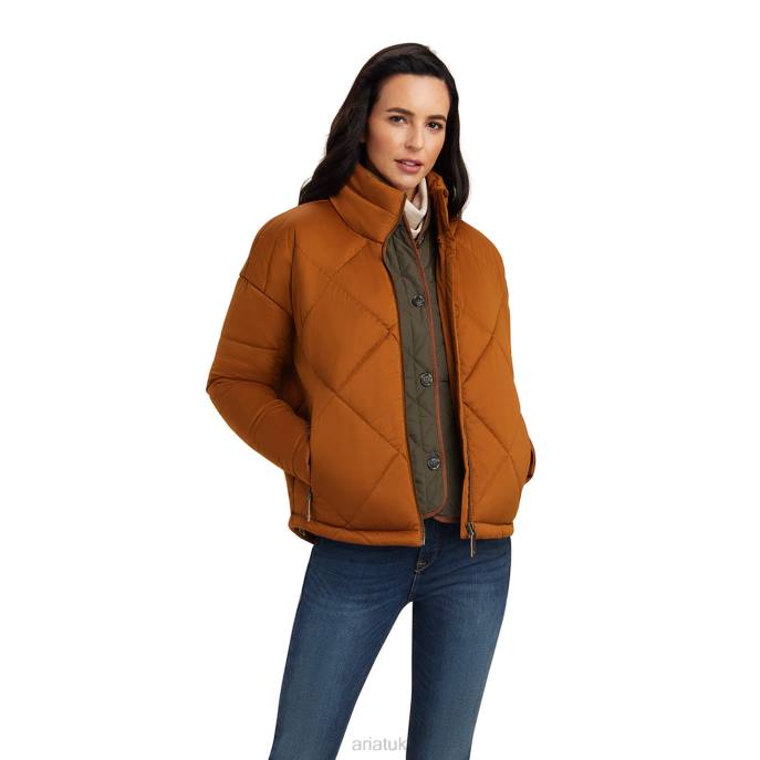Ariat Adena Insulated Jacket Women D0X63646 Chestnut Tops