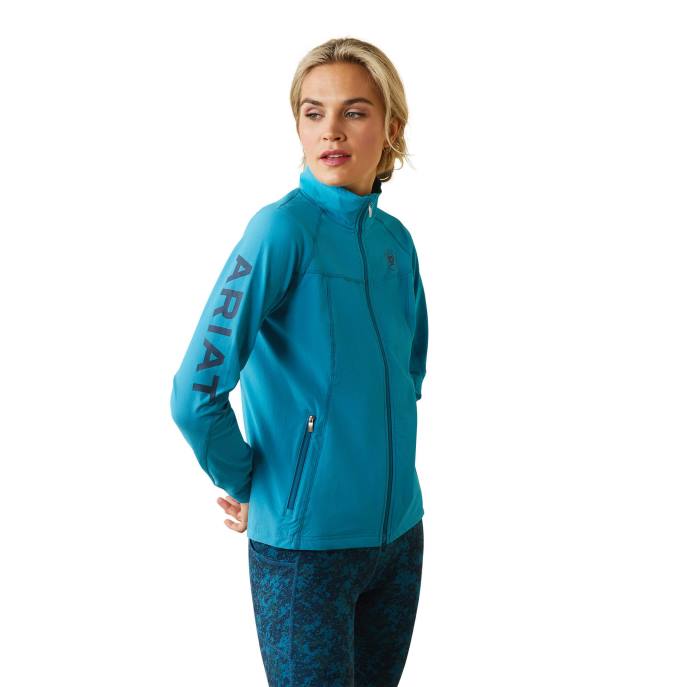 Ariat Agile Softshell Jacket Women D0X63539 Mosaic Blue Tops