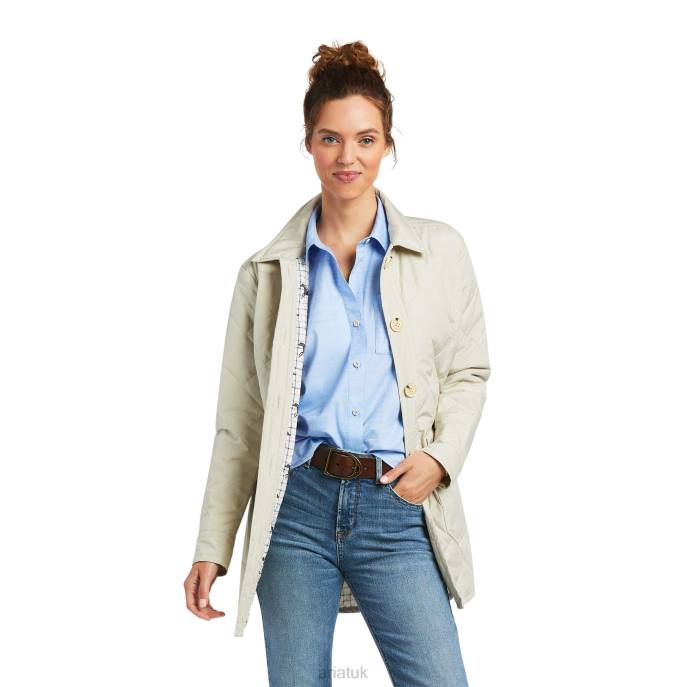 Ariat Belmont Shirt Jacket Women D0X63547 Whispy Taupe Tops