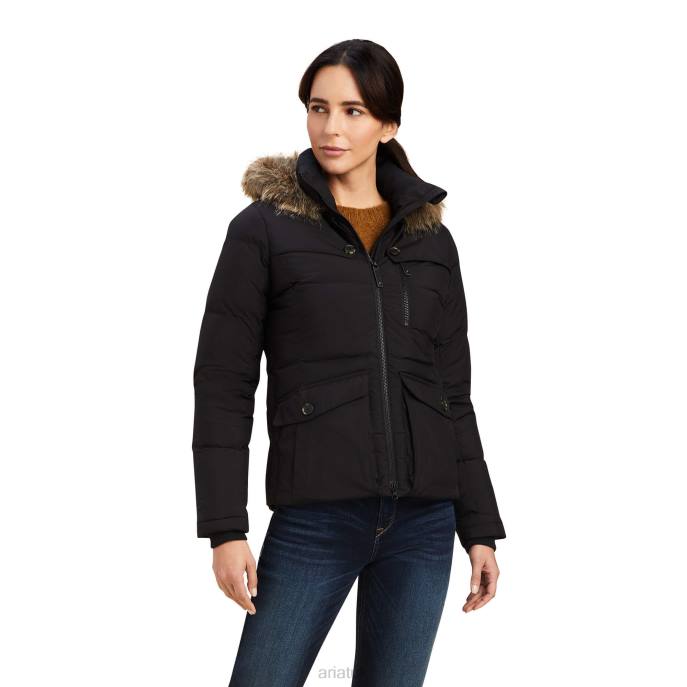 Ariat Clairborne Down Jacket Women D0X63636 Black Tops