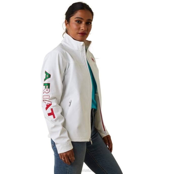 Ariat Classic Team Softshell MEXICO Jacket Women D0X63492 White Tops