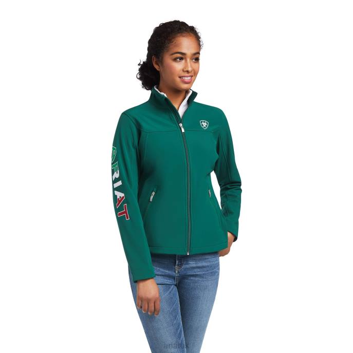 Ariat Classic Team Softshell MEXICO Jacket Women D0X63504 Verde Tops