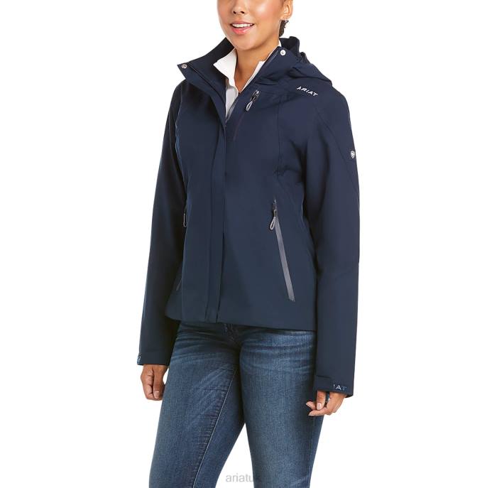 Ariat Coastal Waterproof Jacket Women D0X63553 Navy Tops