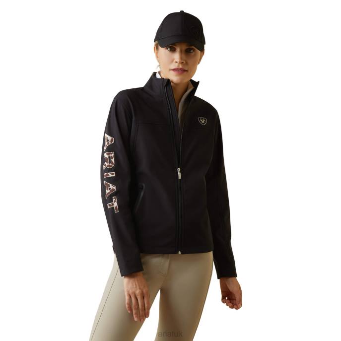 Ariat New Team Softshell Jacket Women D0X63474 Black/Pony Tops