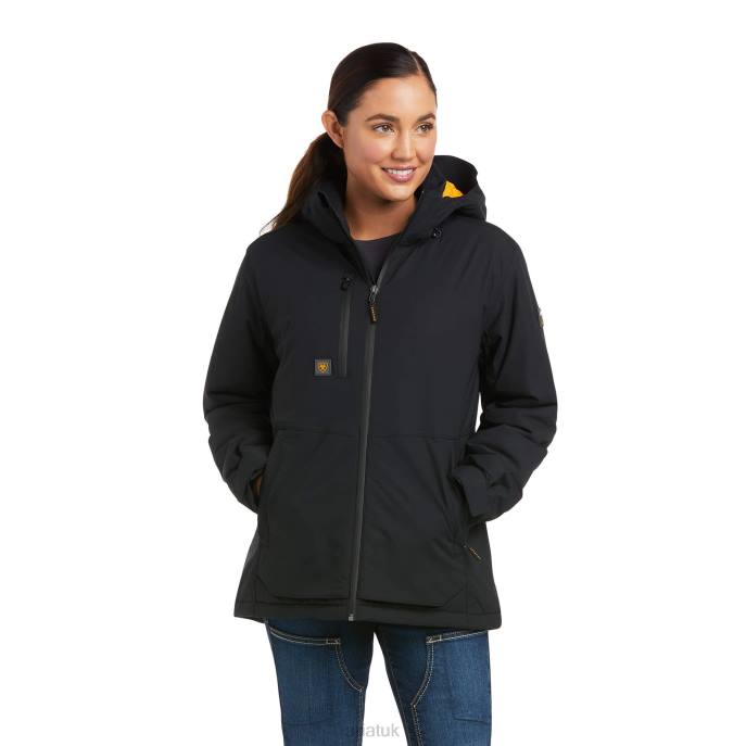 Ariat Rebar Storm Fighter 2.0 Waterproof Jacket Women D0X63550 Black Tops