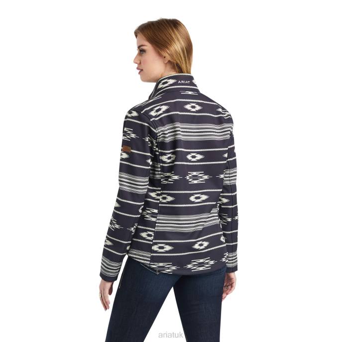 Ariat Softshell Chimayo Jacket Women D0X63491 Rio Chiquito Blk/Buttercream Tops