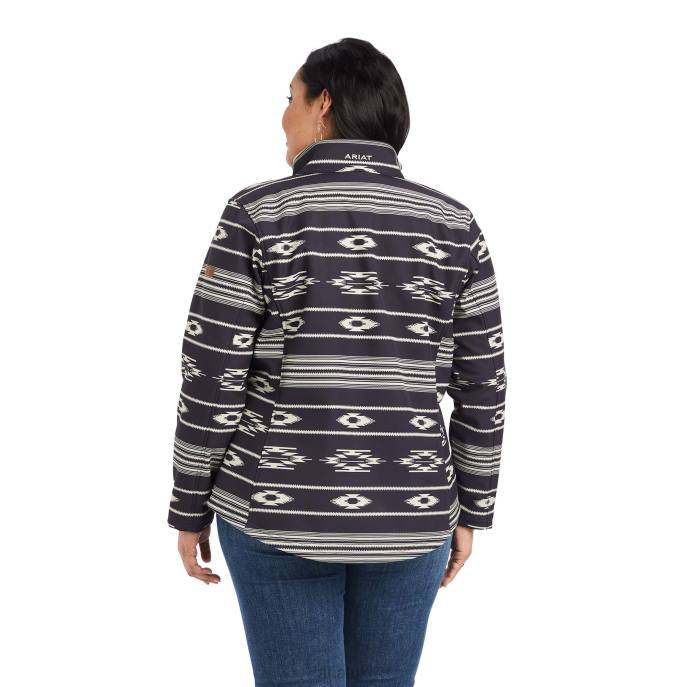 Ariat Softshell Chimayo Jacket Women D0X63491 Rio Chiquito Blk/Buttercream Tops
