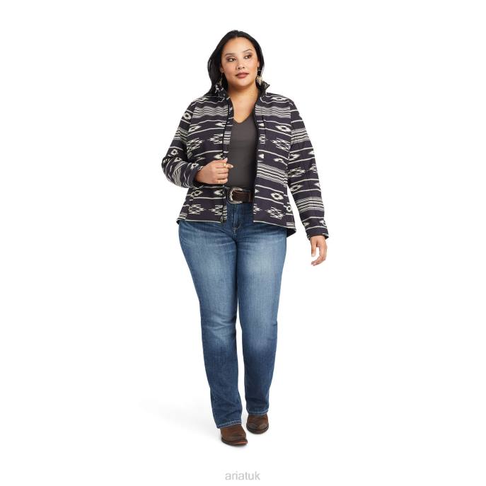 Ariat Softshell Chimayo Jacket Women D0X63491 Rio Chiquito Blk/Buttercream Tops