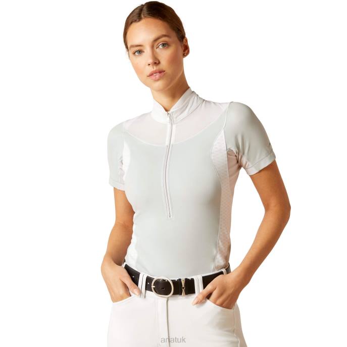 Ariat Ascent Show Shirt Women D0X63686 Pearl Grey Tops