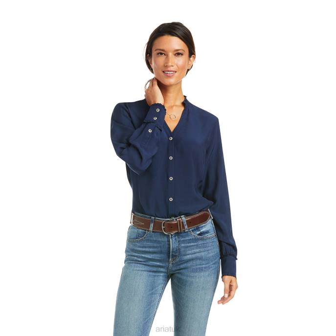Ariat Clara Blouse Women D0X63154 Navy Tops