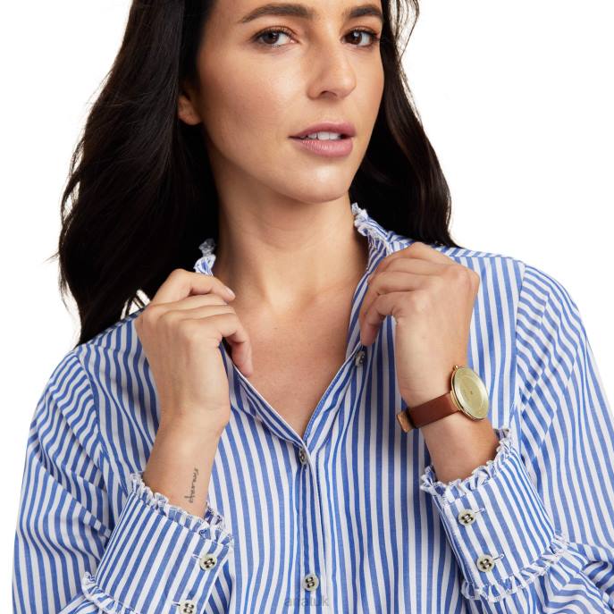 Ariat Clarion Blouse Women D0X63017 Sky Pinstripe Tops