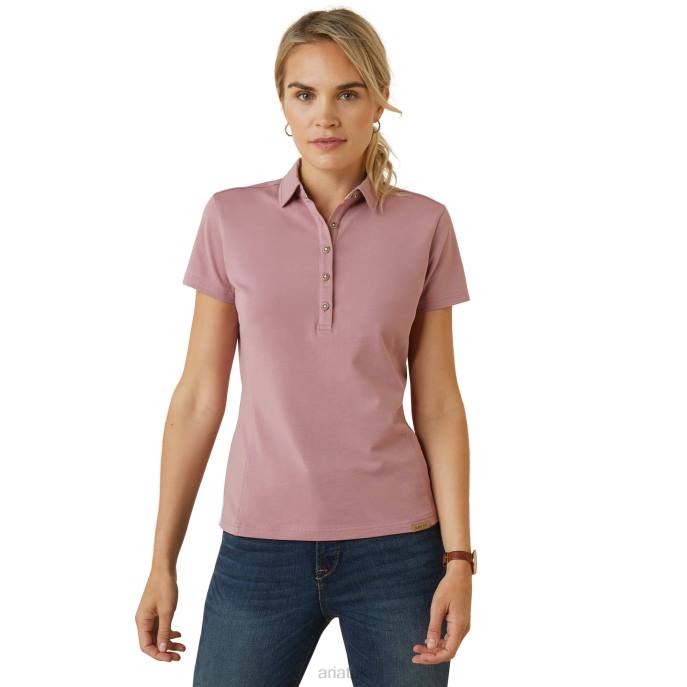 Ariat Cloverdale Polo Women D0X63254 Nostalgia Rose Tops
