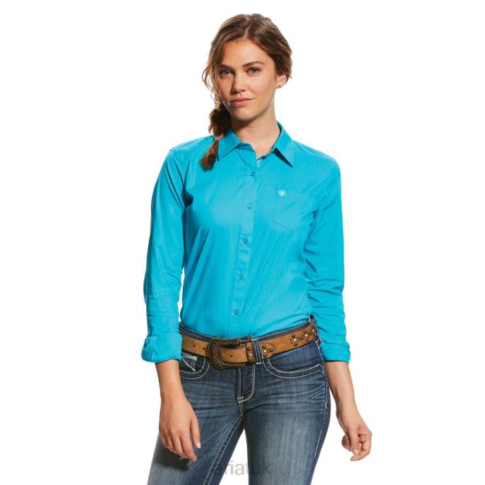 Ariat Kirby Stretch Shirt Women D0X62865 Bluebird Tops