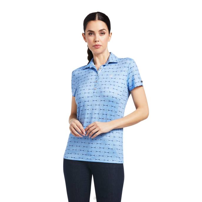 Ariat Motif Polo Women D0X63220 Full Cheek Print Tops