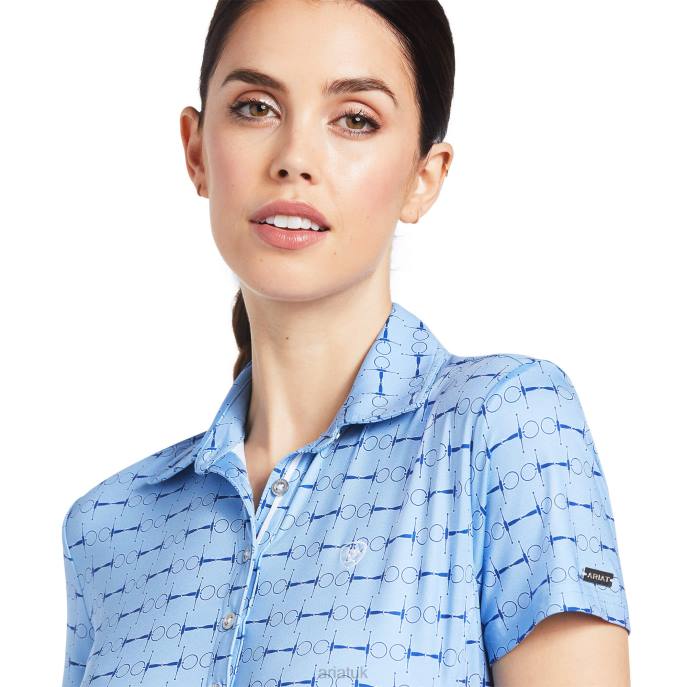 Ariat Motif Polo Women D0X63220 Full Cheek Print Tops