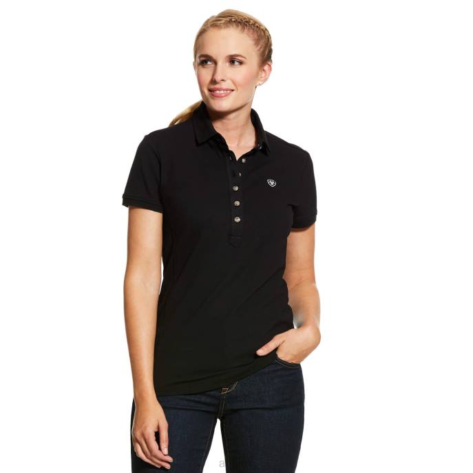 Ariat Prix 2.0 Polo Women D0X63084 Black Tops