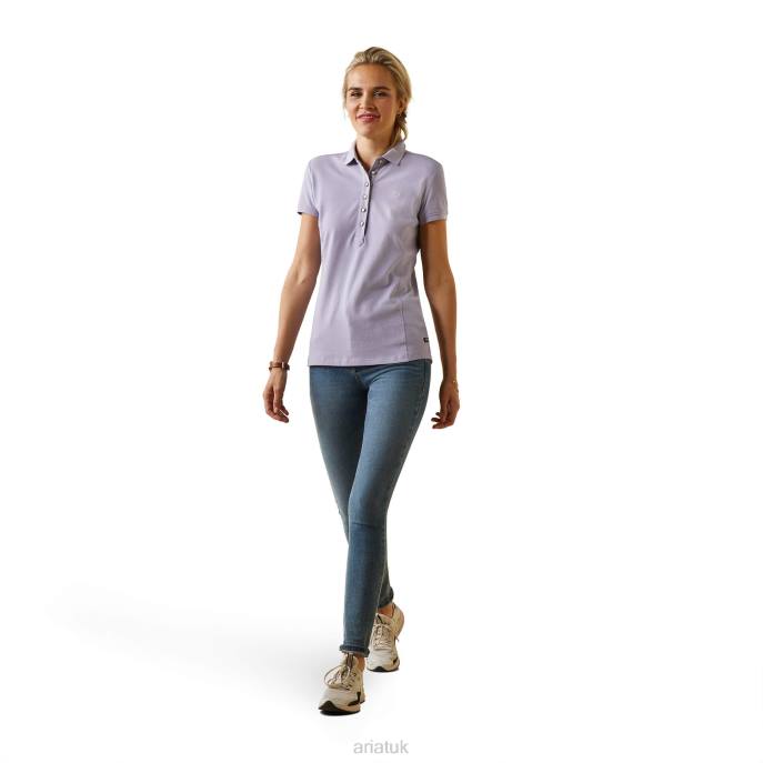 Ariat Prix 2.0 Polo Women D0X63208 Heirloom Lilac Tops