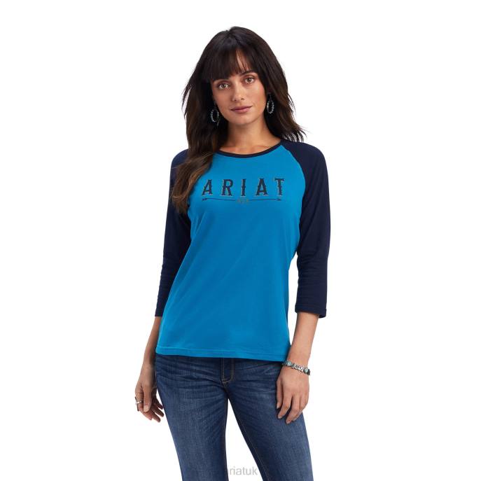 Ariat REAL Arrow Classic Fit Shirt Women D0X62912 Celestial Tops