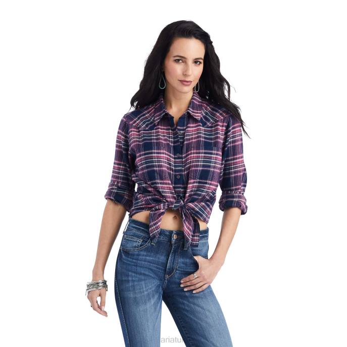 Ariat REAL Billie Jean Shirt Women D0X62843 Sweetness Plaid Tops