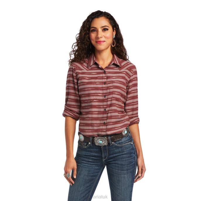 Ariat REAL Billie Jean Shirt Women D0X63198 Ikat Jacquard Tops
