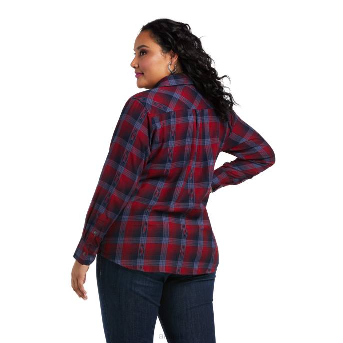 Ariat REAL Billie Jean Shirt Women D0X63201 Fireside Plaid Tops