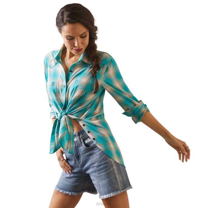 Ariat REAL Billie Rae Shirt Women D0X63233 Ojai Plaid Tops