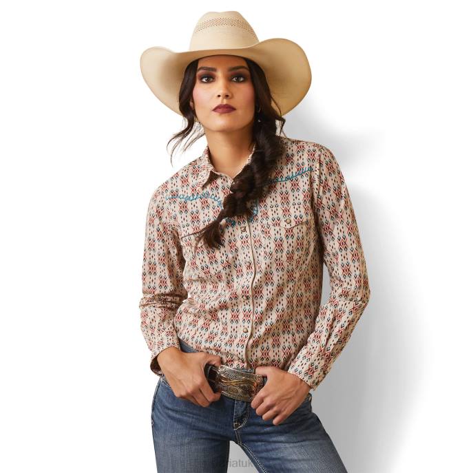 Ariat REAL Cimarron Shirt Women D0X63159 Cimarron Printed Dobby Tops