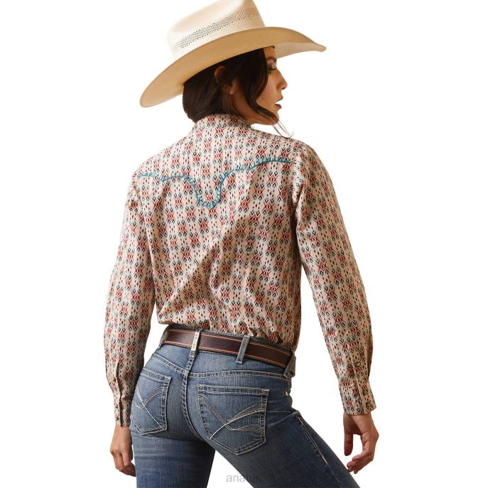Ariat REAL Cimarron Shirt Women D0X63159 Cimarron Printed Dobby Tops