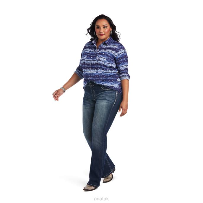 Ariat REAL Shirt Women D0X63194 Oceanic Tops