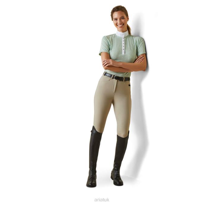 Ariat Showstopper Show Shirt Women D0X63653 Aqua Foam Tops