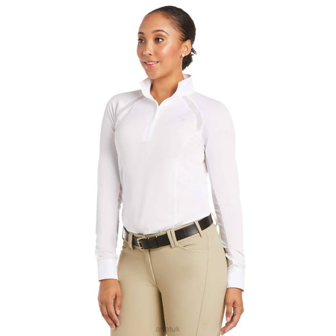 Ariat Sunstopper Pro 2.0 Show Shirt Women D0X63682 White Tops