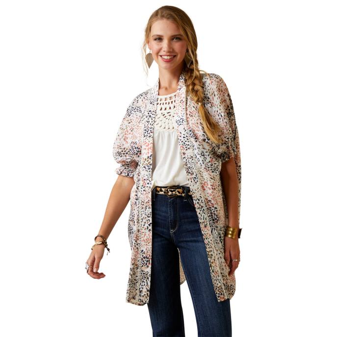 Ariat Sweet Spring Kimono Wrap Women D0X63285 Multi Print Tops