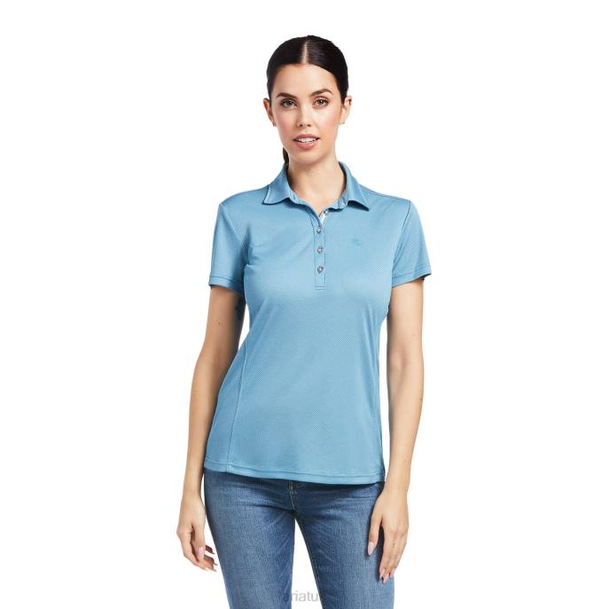 Ariat Talent Polo Women D0X63112 Saxony Blue Tops