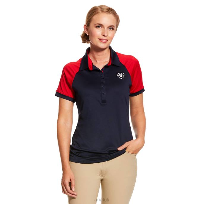 Ariat Team 3.0 Polo Women D0X63222 Navy Tops