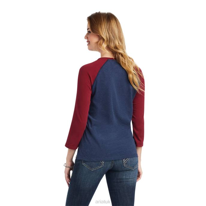 Ariat Thunderbird Chimayo Women D0X63096 Navy Heather/Rubiyat Tops